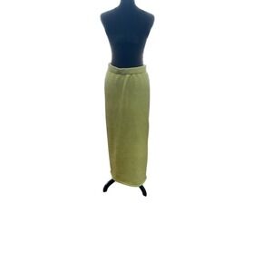 Eloquii Chartreuse Green Knit Maxi Skirt Plus Size 14/16 Sweater Column Skirt